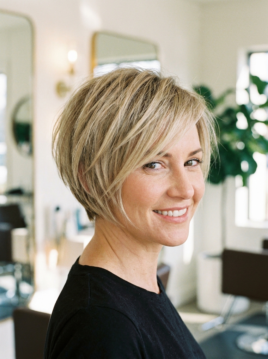 Gestufter Pixie Bob als Kurzhaarfrisuren Inspiration 2026